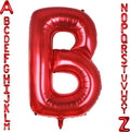 AULE red Letter Balloons B 40Inch Large Giant big Foil Mylar red B Balloon for Birthday Aniversary Party Decorations