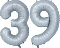 40 In Matte gray Number Balloons Helium Foil Mylar Balloon Birthday Party banquet Decoration 39