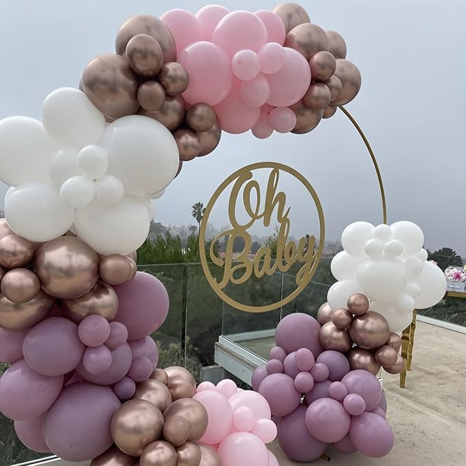 Dusty Purple Balloons 5inch Taro Purple Balloon 60pcs Mini Small Round Retro Lavender Lilac Latex Balloon for Arch Garland Retro Boho Birthday Party Decoration Wedding Baby Bridal Shower Bachelorette