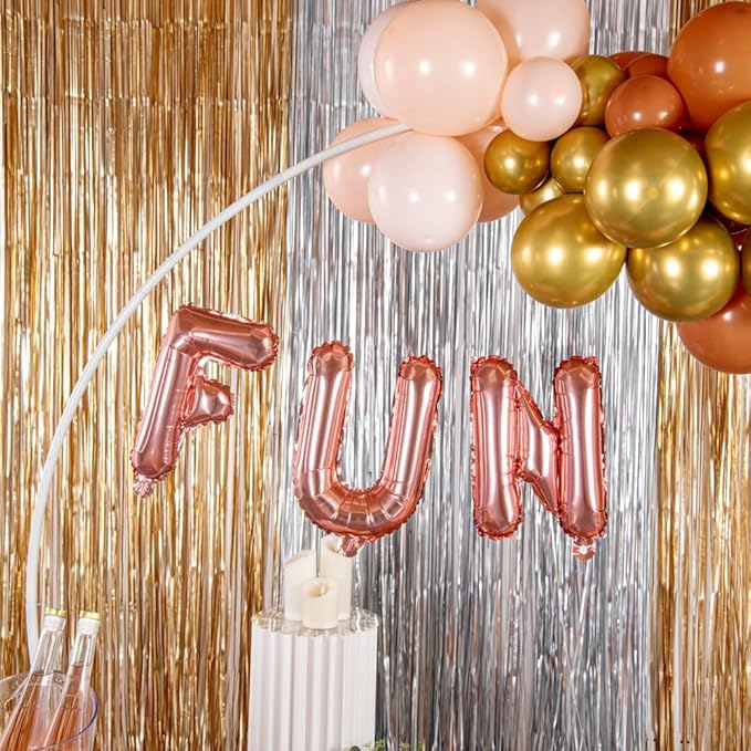 Restaurantware-Balloonify 16 Inch Letter Balloon, 1 Alphabet Party Balloon - Letter N, Self-Sealing, Rose Gold Foil Mylar Finish, Hanging Loop, Decoration For Birthday, Wedding, Or Graduation