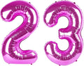 40 Inch Large 23 Balloon Numbers Rose Purple Big Foil Number Balloons Giant Helium Happy Birthday Party Decorations for Man and Women, Huge Mylar Anniversary Party Supplies