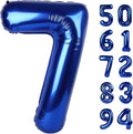 Night Blue 7 Balloon, Number Balloons 40 Inch, 7th Birthday Decorations for Girls Kids, Party Decoration for Women, Number 7 Balloon