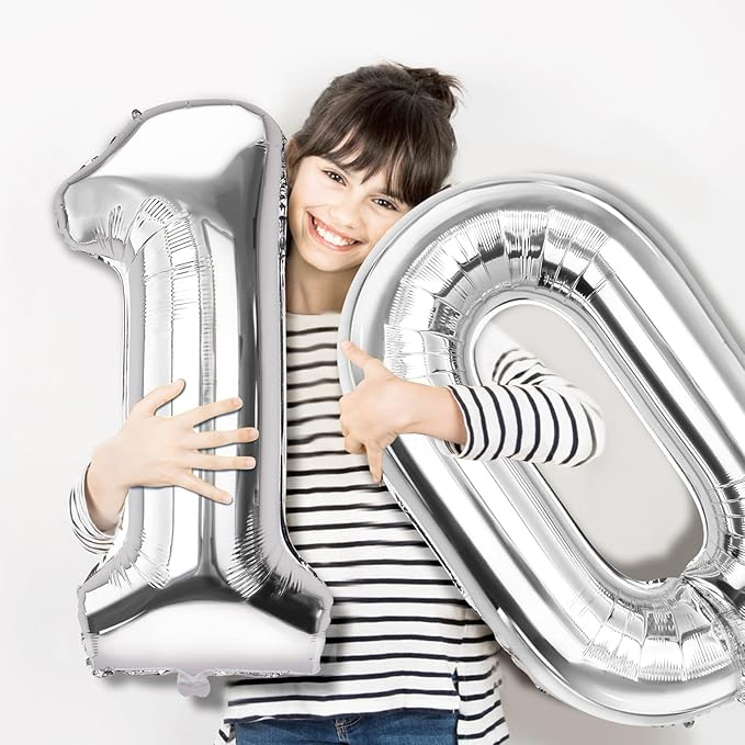Number 0 Balloons 40 Inch Large Helium Foil Mylar Balloons For Birthdays Party Decorations/Wedding/Anniversary/Graduations/Baby Shower (Silver)