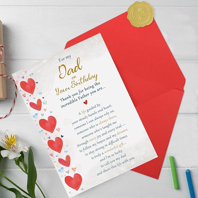 Dad Birthday Card, Funny Birthday Card for Dad, Happy Birthday Cards Gifts from Son Daughter