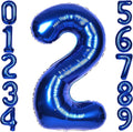 40Inch Navy Blue 2 Balloon Number Large Helium Royal Blue Number Balloons 0-9 Giant Digital 2nd Foil Mylar Big Party Balloon for Boy Birthday Party Anniversary Graduation Decorations