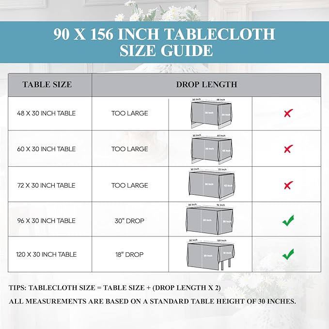 VidaFete 1 Pack Tablecloth 90 * 156inch Rectangle Table Cloth Polyester, Stain Wrinkle Resistant Polyester Dining Table Cover for Kitchen Dinning Party Wedding Tabletop Buffet Decoration(Ivory)
