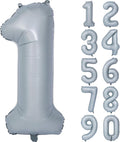 40 In Matte gray Number Balloons Helium Foil Mylar Balloon Birthday Party banquet Decoration 1