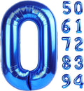 Navy Blue Number Balloon 40 Inch, 0 Number Balloons, 10 20 30 40 50 Numbers Balloon Birthday Decorations, Blue Party Supplies for Boy Men