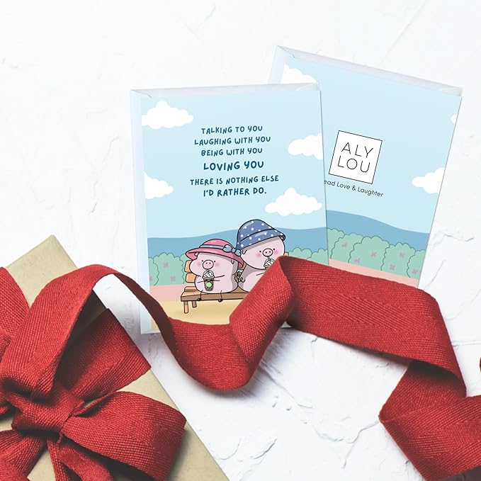 ALY LOU Mothers Day Card for Mom Mother Wife Stepmom Aunt Grandma Parents – Cute Funny Heartfelt Greeting Card for Her from Daughter Son Husband – Blank Inside (There is nothing else, I’d rather do)