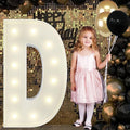 4FT Marquee Light Up Letters D, Big Marquee Letter for Baby Shower Birthday Engagement Wedding Marry Me Party Decor