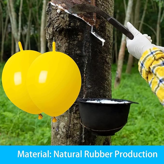 Link Balloons Yellow 6 Inch Latex Quick Linkale Balloon 160 Pcs for Birthday, Halloween, Christmas, Party Festival Decorations