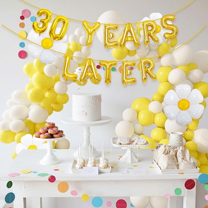 Gold 30 Years Later Letter Balloons 16in Balloon Foil Letters Decorations Party Decor Gold Letter Balloons 30 Years Later Party Supplies
