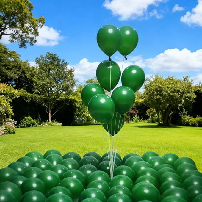 400 Pack Green Balloons 5 Inch Dark Green Latex Mini Small Balloon for Birthday Wedding Baby Shower Graduation Anniversary Jungle Christmas Party Decorations
