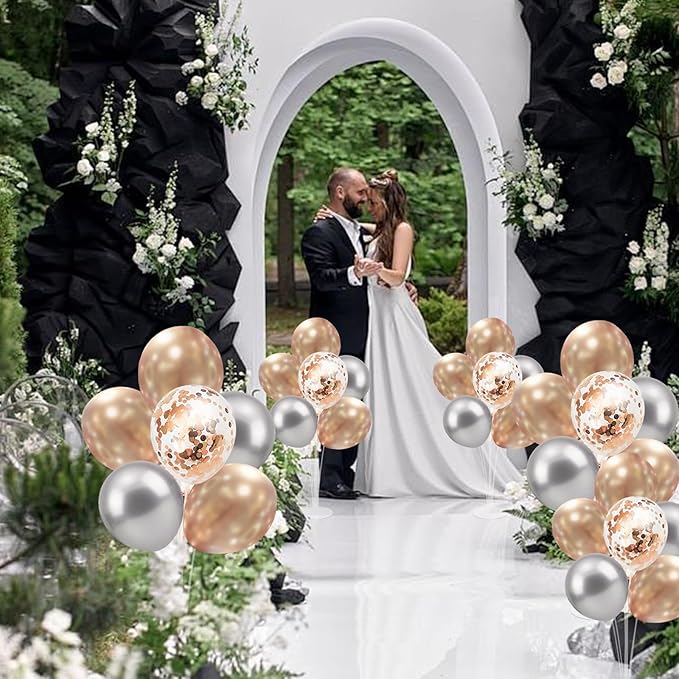 Champagne Balloon Stand Centerpiece Table Decorations for Women's Birthday Bridal Shower Wedding Engagement Anniversary Retirement Mother's Day New Years Decorations 2026 (Champagne set4)