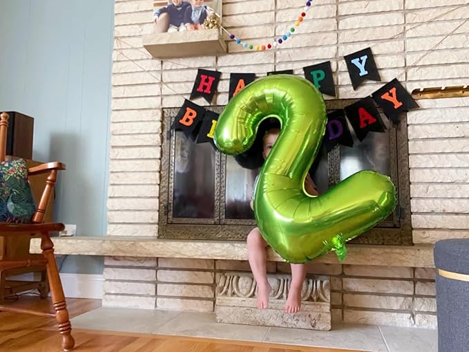 Number Balloons 1, 40 Inch One Balloons for 1st Birthday Girl Boy 1 11 21 Party Decorations Baby Shower Photo Shoot, Light Green 1 Balloon