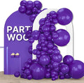 PartyWoo Dark Purple Balloons 155pcs Different Sizes of 18 12 10 5 Inch Royal Purple Balloon Arch Kit Garland for Birthday Baby Shower Graduation Anniversary Bachelorette Party Decorations Purple-Y16