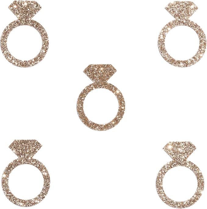 50 x Engagement Ring table confetti/scatter, bachelorette party decorations (Rose Gold)