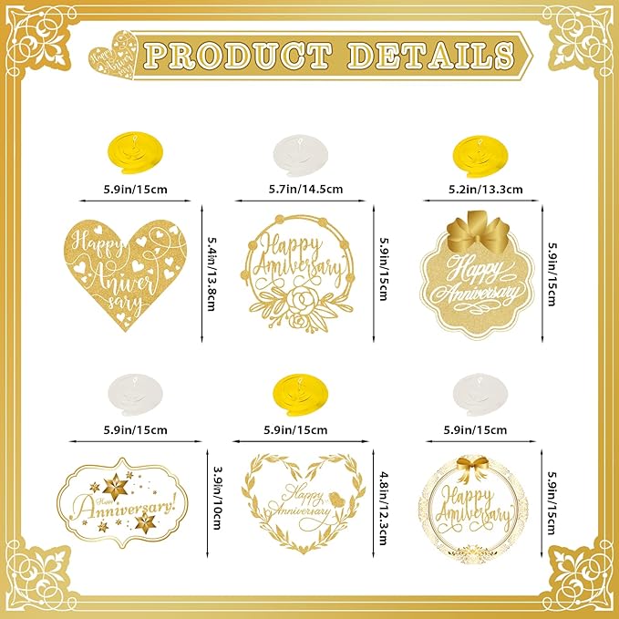 Happy Anniversary Banner - Happy Anniversary Decorations Wedding Party Banner
