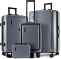 TRAVELARIM Hard Shell Luggage Sets with Spinner Wheels 4 Piece, Expandable Large Suitcases with TSA Lock, Travel Large Suitcase Set, Teal Luggage Set