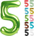 Light Green Number 5 Balloon 40 Inch, 5 Balloon Number, 5th Birthday Decorations, Light Green Party Supplies for Boys Girls