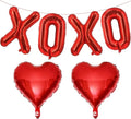Valentines Day Decorations Red XOXO Balloons 18 Inch Red Heart Balloons for Valentines Day Galentines Day Wedding Party Decorations