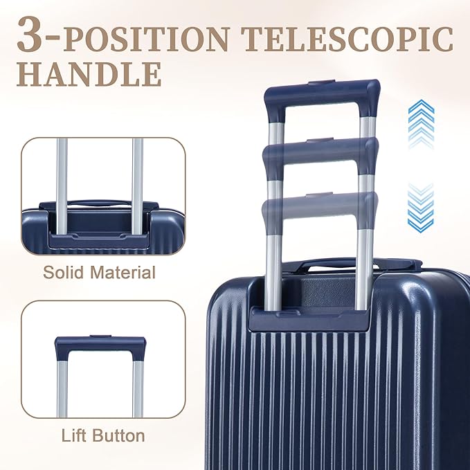 20/14 Inch Hardside Luggage, Lightweight Suitcase with Spinner Wheels