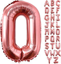 Lovoir 40 Inch Large Rose Gold Letter O Balloons Big Size Jumbo Mylar Foil Helium Balloon for Birthday Party Celebration Decorations Alphabet Rose Gold O