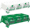 Oigco 2026 Graduation Decorations, 2 Pack Green Graduation Tablecloths Class of 2026, Congrats Grad Plastic Tablecloths for Graduation Party Decorations, 54 x 108 Inch