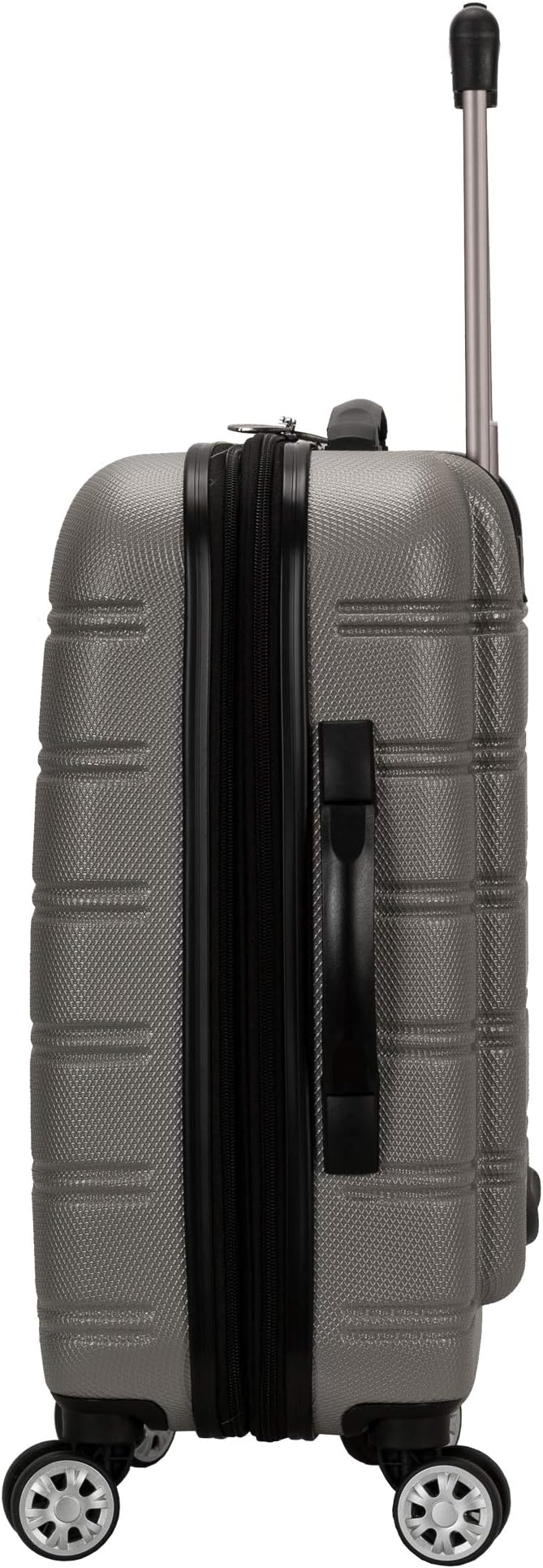 Rockland Melbourne Hardside Expandable Spinner Wheel Luggage, Carry-On 20", Silver