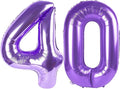40 Inch Purple Number 40 Digital Balloon,Jumbo Mylar Foil Helium Balloon for 40 Balloons for Birthday Party,Wedding Anniversary Party Decorations