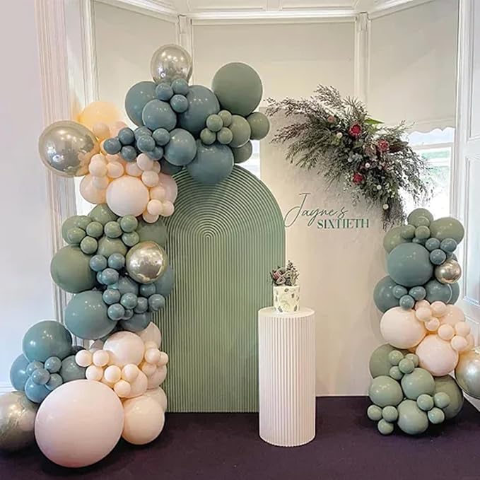 Balloon Arch Stand Kit, 8.2ft & 5ft Free Bending Half Arch Balloon Stand, Balloon Stand for Floor Suitable for Birthday, Wedding, Graduation Party, Anniversary, Gold