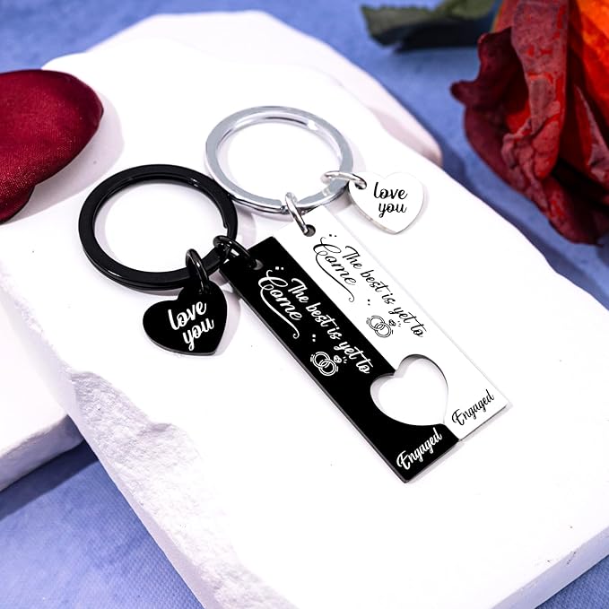 Engagement Gifts For Couples Newly Engaged Bridal Shower Gift Fiancee Fiance Gift For Women Men Groom Bride To Be Gifts Unique Best Engagement Party Keychain Valentines Day Gift For Her Him