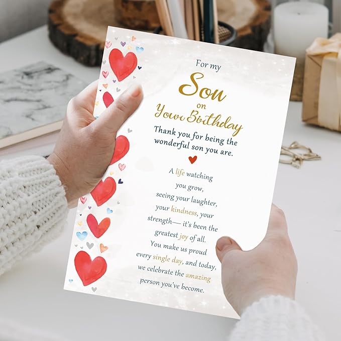 Son Birthday Card, Funny Birthday Cards from Mom Dad, Birthday Card for Son Adult