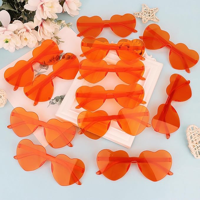 Heart Sunglasses 12/18/24 Pcs Heart Shaped Glasses for Women Cute Funny Party Glasses Party Favors Accessories