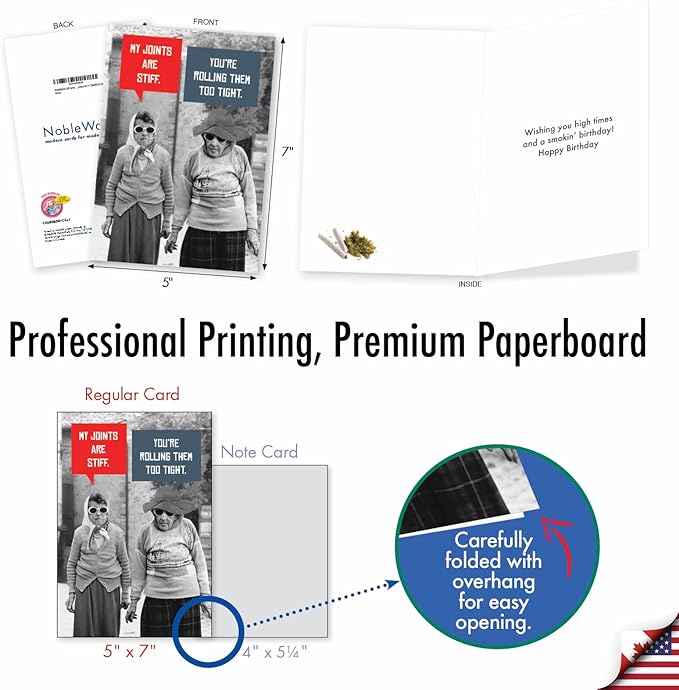 NobleWorks - Pack of 3 Hilarious Birthday Greeting Cards with Envelopes (1 Designs, 3 Each) - Stiff Joints C5680BDG-C3x1