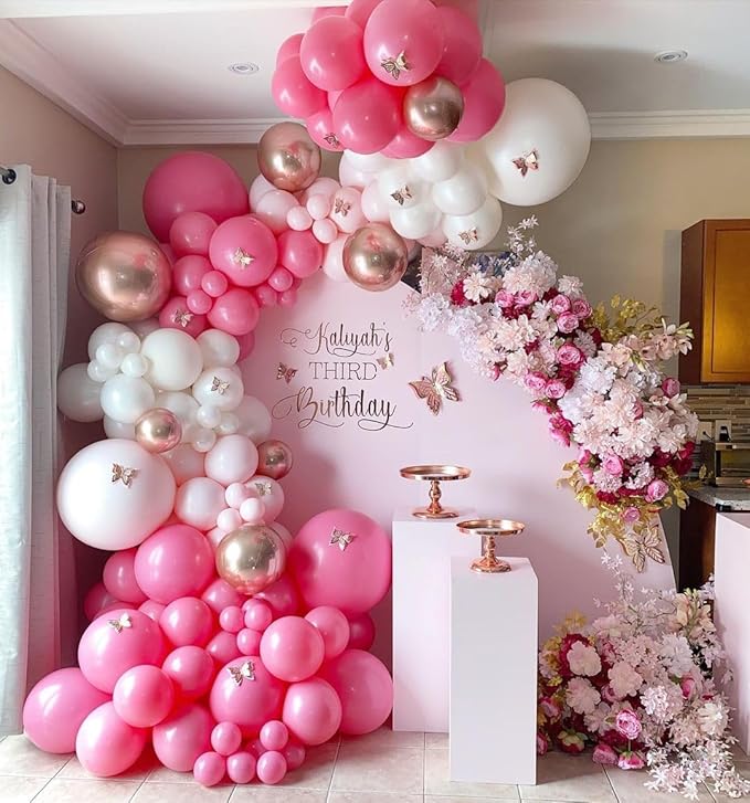 18 Inch Pink Large Balloons - 35Pcs Thick Pink Big Round Latex Party Balloons for Galentine's Day Valentine's Day Birthday Anniversary Baby Shower Wedding Engagement Themed Party Decorations