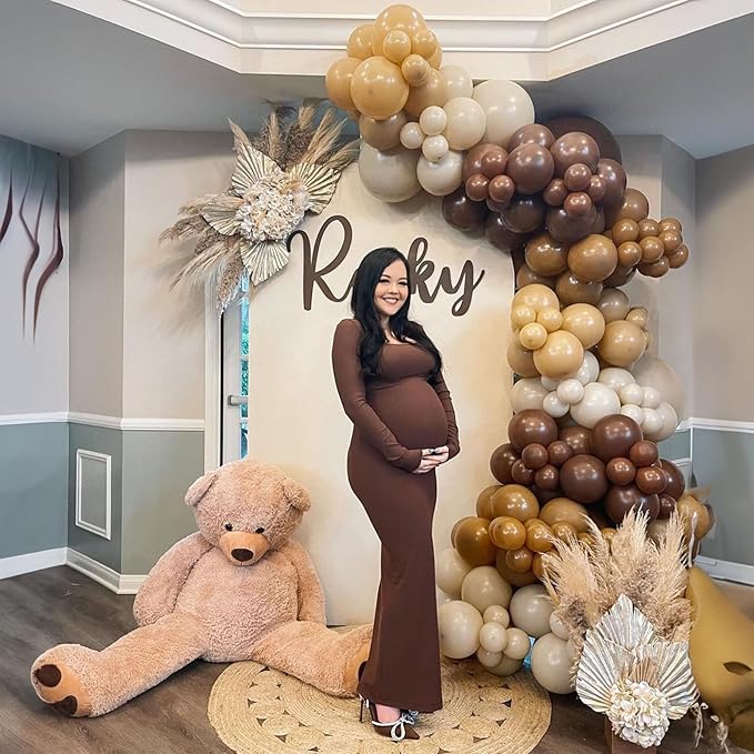 Brown Balloons 5 Inch, 60Pcs Small Light Brown Balloon Coffee Chocolate Latex Balloons 5'' Mini Matte Tan Caramel Mocha Helium Balloons for Birthday Wedding Boho Baby Shower Party Decorations