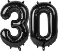 40 Inch Black Number 30 Digital Balloon,Jumbo Mylar Foil Helium Balloon for 30 Balloons for Birthday Party,Wedding Anniversary Party Decorations