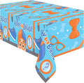 Treasures Gifted Officially Licensed Blippi Birthday Party Supplies - Pack of 2 Large Rectangular Tablecloths 54in x 108in - Party Decorations for Tabletop - Happy Birthday