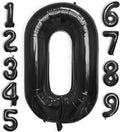 40 Inch Large Black Number Celebration and Decoration Balloon for Birthday Parties, Graduations, Anniversaries, Weddings, Photo Shoots, Special Events - Helium Foil Mylar (Black Number 0)
