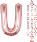 Letter Balloons 40Inch Large Giant big Foil Mylar Rose Gold Balloons U for Birthday Party Decorations