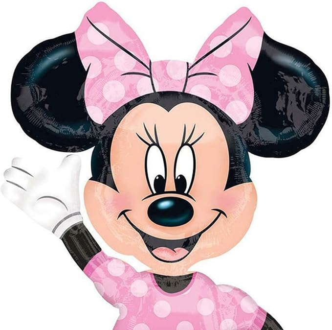 Anagram 34331 Minnie Airwalkers - Pink Dress Foil Mylar Party Balloon, 54", Multicolor, Pack of 1,10116417