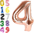 Balloons Numbers 40 Inch Big 4 Balloons for Birthday Party Decoration, Rose Gold Number 4 Ballon for 4, 14, 24, 40 Celebration, Birthday, Christmas, Anniversary Decor