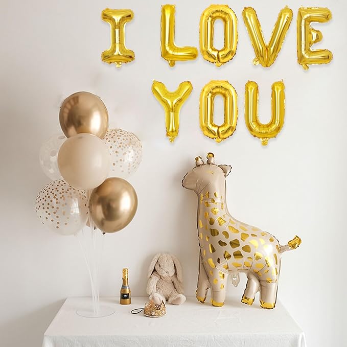 2 Set 52Pcs Gold Alphabet A-Z Letter Balloons 16in Balloon Foil Letter Decorations Party Decor Gold Letter Balloons Alphabet A-Z Party Supplies