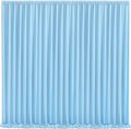 Blue Backdrop Curtains 6 Panels - Wrinkle-Free Light Blue Curtains Polyester Photography Drapes Photo Background for Baby Shower Birthday Party Decorations- 24 X10FT (Blue)