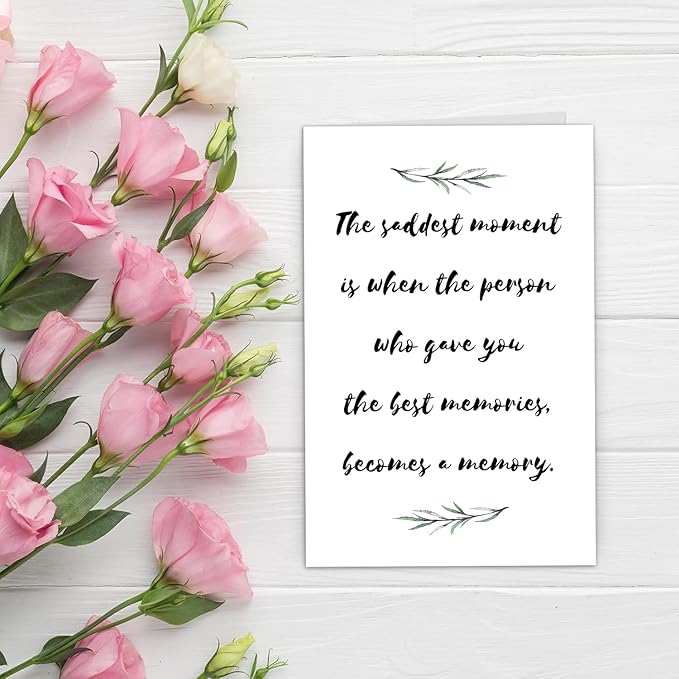 Sympathy Greeting Card with Envelopes To Express Your Condolences Grief for Loss of Mother, Pet, Father, Thinking Of You Card