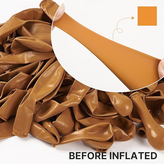 PartyWoo Burnt Orange Balloons 140pcs Different Sizes of 18 12 10 5 Inch Terracotta Rust Fall Color Autumn Boho Balloon Arch Kit Garland for Thanksgiving Halloween Fall Party Decorations Orange-F53