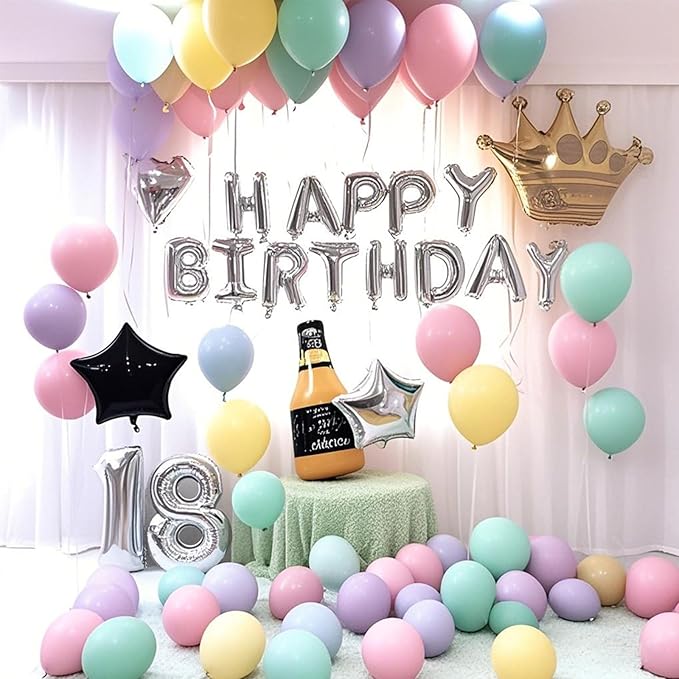 Pastel Balloons Latex Pastel Birthday Decorations 100 Pack 12 inch Round Helium Multicolor Macaron Rainbow Decor for Birthday Rainbow Party Baby Shower Wedding Easter Balloons Decorations