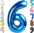 Number 6 Balloon 40 Inch, 6th Birthday Balloon for Boy Girl, Dark Blue 16 60 61 65 Numbers Balloons Birthday Party Wedding Events Decorations