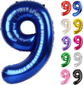 Night Blue Number 9 Balloon 40 Inch, 9 Balloon Number, 9th Birthday Decorations, Night Blue Party Supplies for Boys Girls
